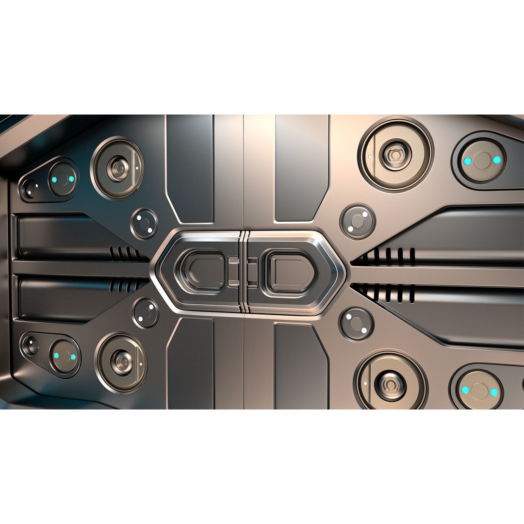 Sci-Fi Modular Corridor 3D Model – Low Poly Design, FBX/OBJ Formats - View 9