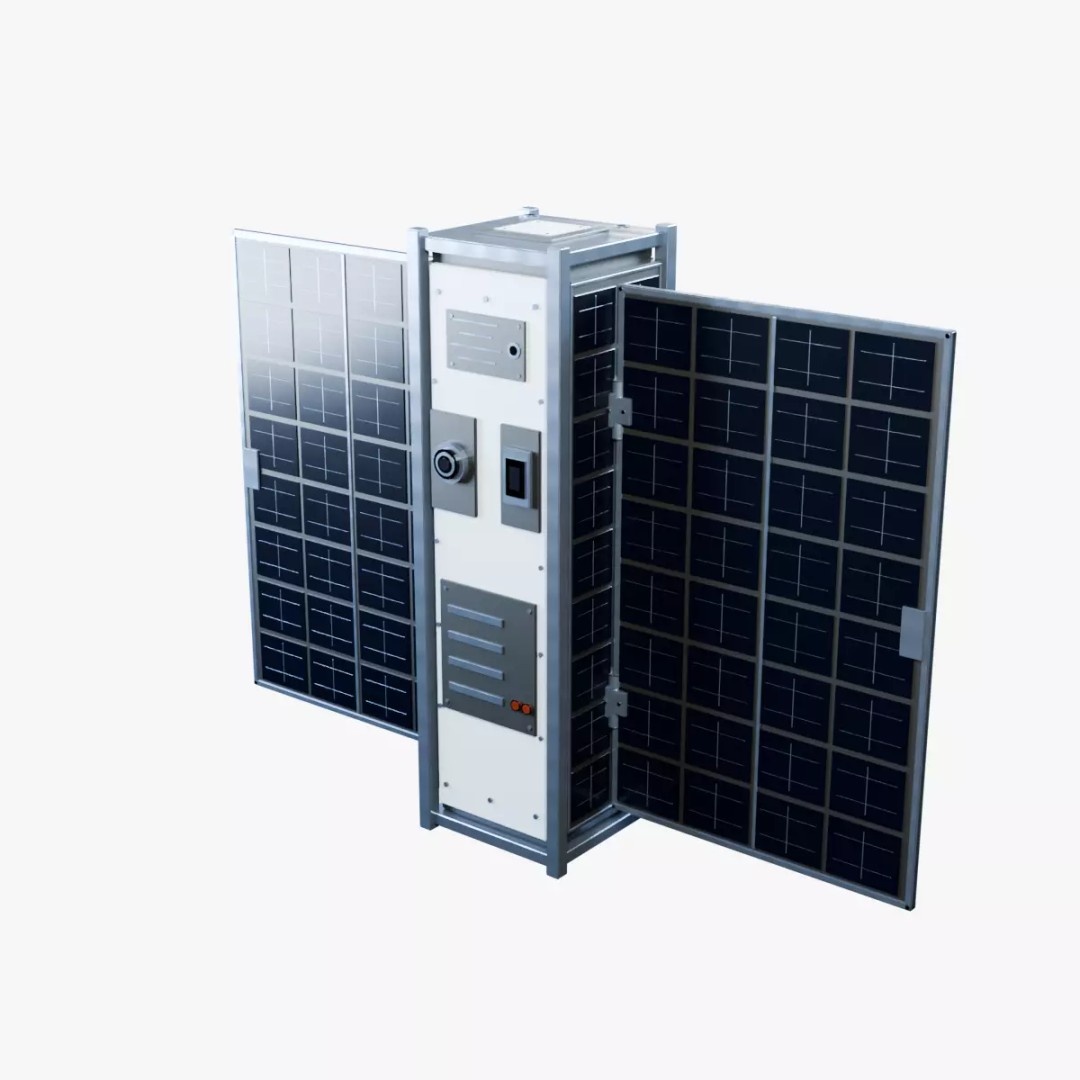 3U CubeSat 3D Model – Low Poly Modular Asset with PBR Textures - View 14