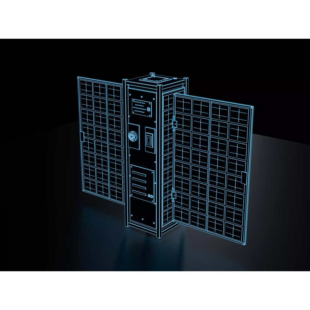 3U CubeSat 3D Model – Low Poly Modular Asset with PBR Textures - View 15