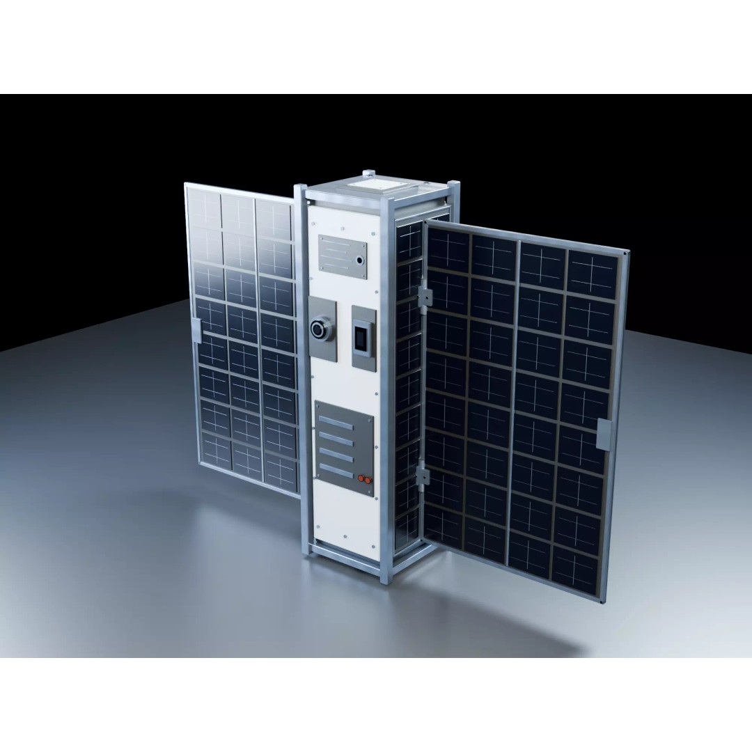 3U CubeSat 3D Model – Low Poly Modular Asset with PBR Textures - View 2