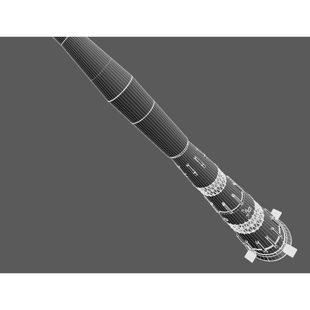N-1 Rocket Launch Pad 3D Model – High Poly Educational Asset, Blender - View 11