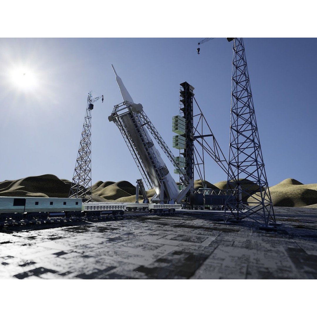 N-1 Rocket Launch Pad 3D Model – High Poly Educational Asset, Blender - View 3