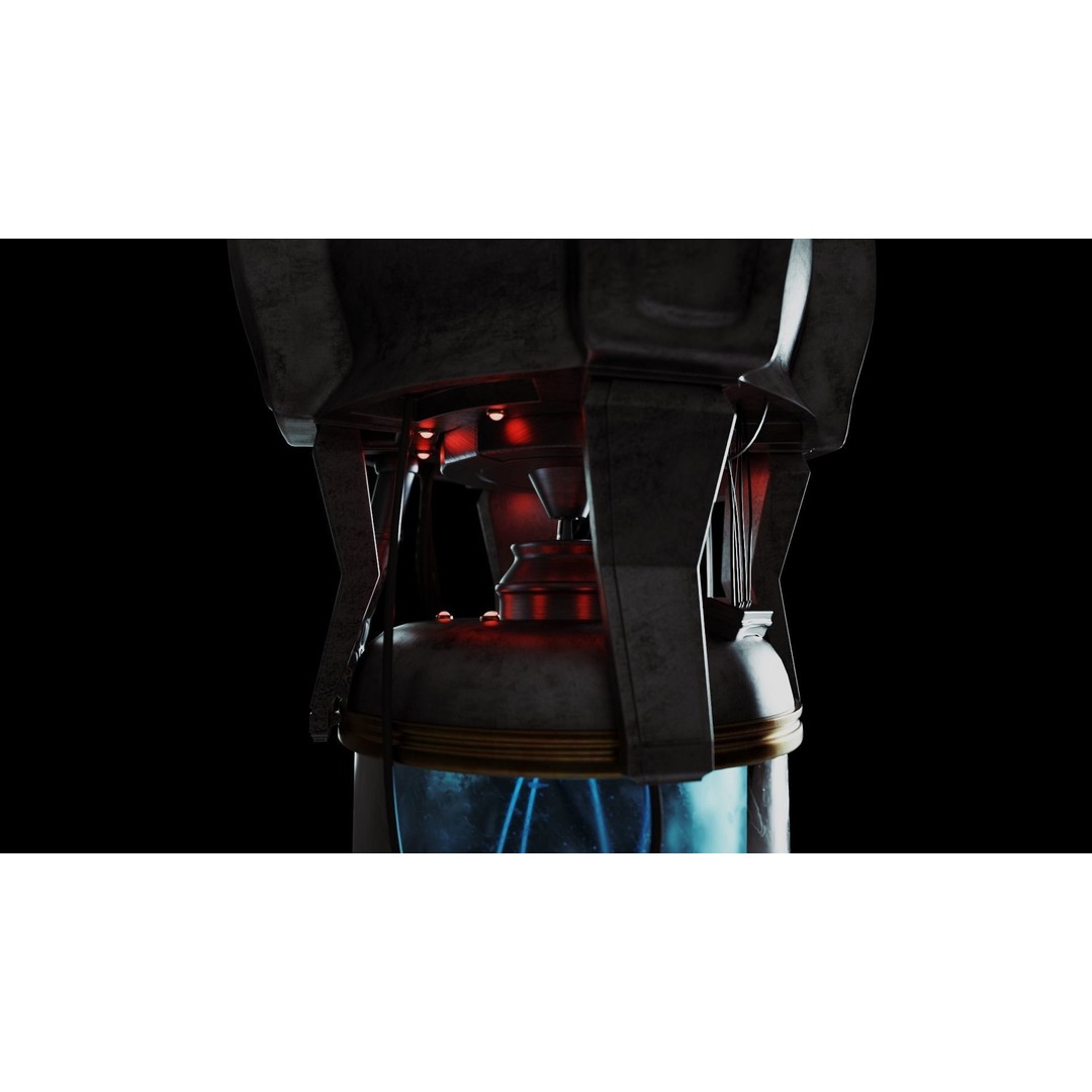 Futuristic Human Capsule 3D Model – High Poly Sci-Fi Laboratory, FBX - View 4