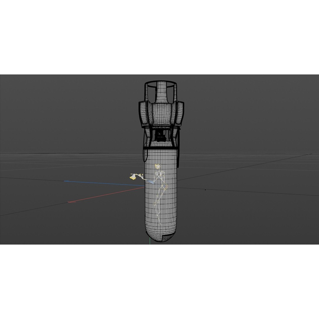 Futuristic Human Capsule 3D Model – High Poly Sci-Fi Laboratory, FBX - View 6