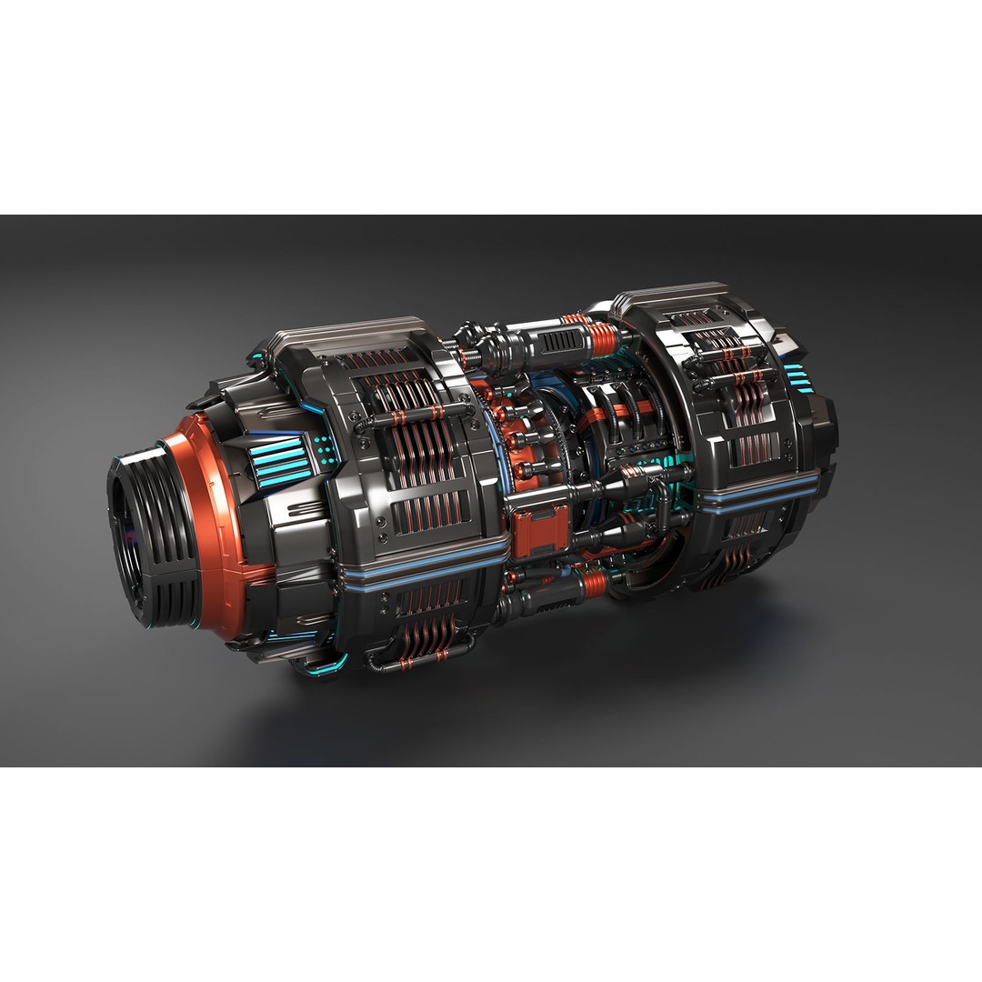 Sci Fi Mega Elements 3D Model – Subdivision Ready Kitbash Pack, FBX/OBJ - View 10