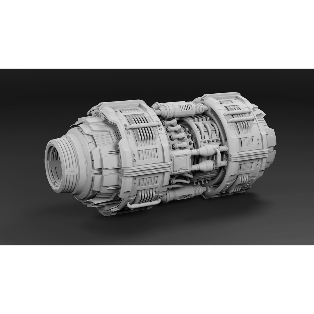 Sci Fi Mega Elements 3D Model – Subdivision Ready Kitbash Pack, FBX/OBJ - View 11