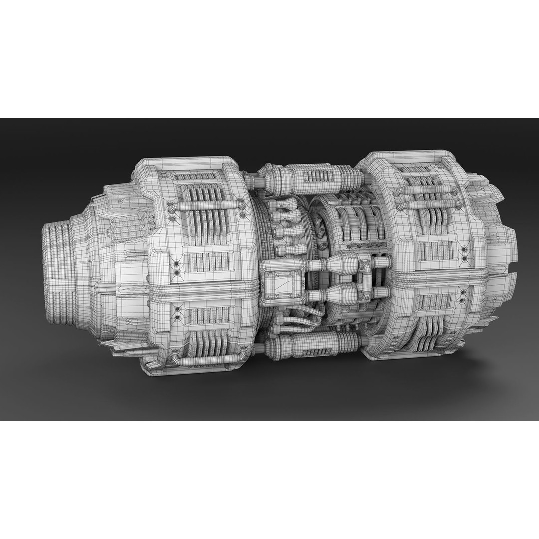 Sci Fi Mega Elements 3D Model – Subdivision Ready Kitbash Pack, FBX/OBJ - View 12
