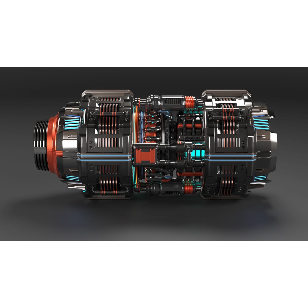 Sci Fi Mega Elements 3D Model – Subdivision Ready Kitbash Pack, FBX/OBJ - View 13