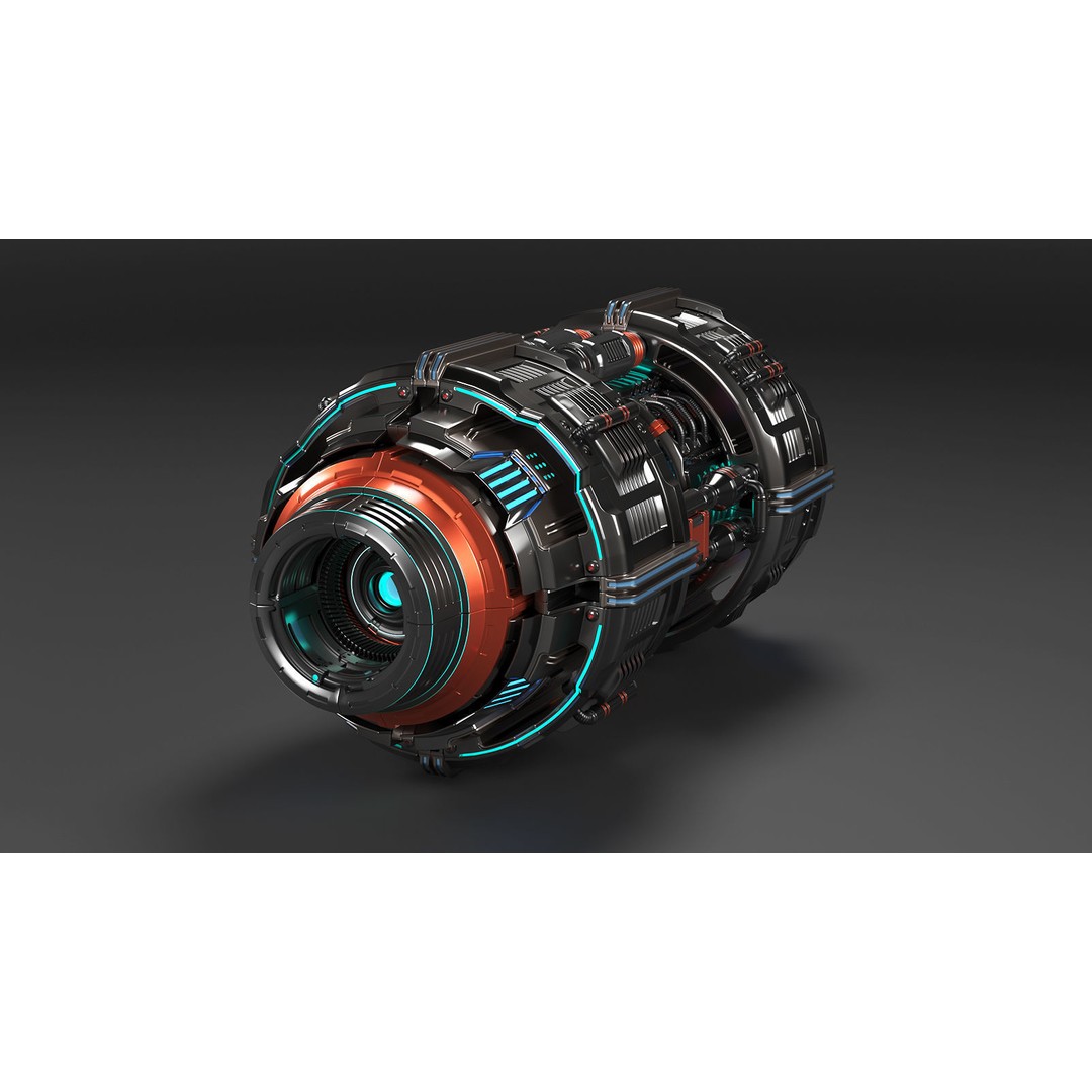 Sci Fi Mega Elements 3D Model – Subdivision Ready Kitbash Pack, FBX/OBJ - View 14