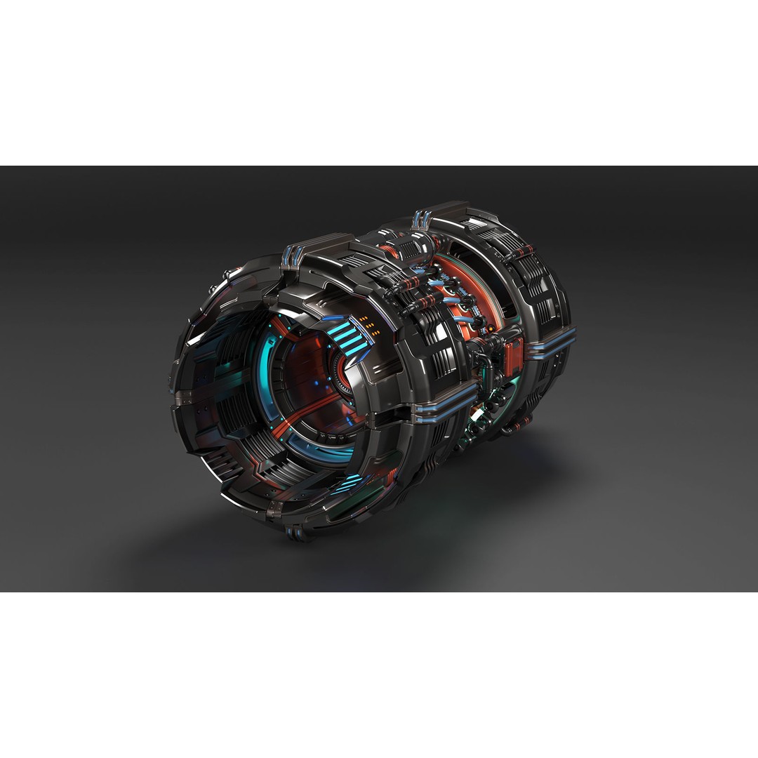 Sci Fi Mega Elements 3D Model – Subdivision Ready Kitbash Pack, FBX/OBJ - View 15