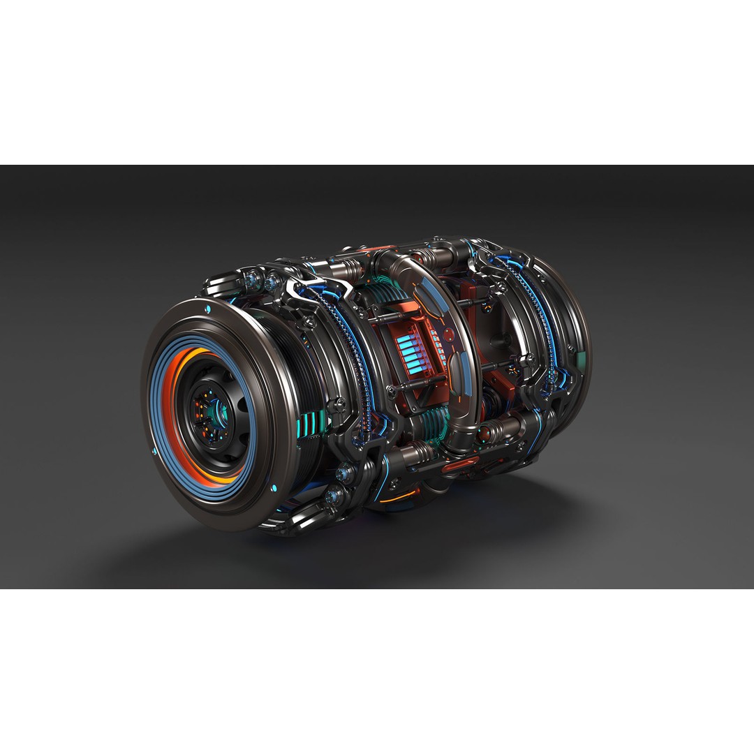 Sci Fi Mega Elements 3D Model – Subdivision Ready Kitbash Pack, FBX/OBJ - View 20