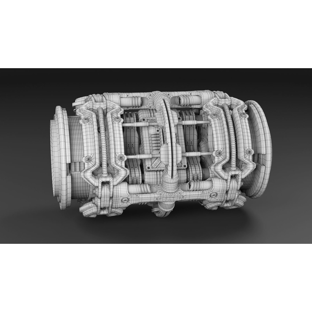 Sci Fi Mega Elements 3D Model – Subdivision Ready Kitbash Pack, FBX/OBJ - View 23