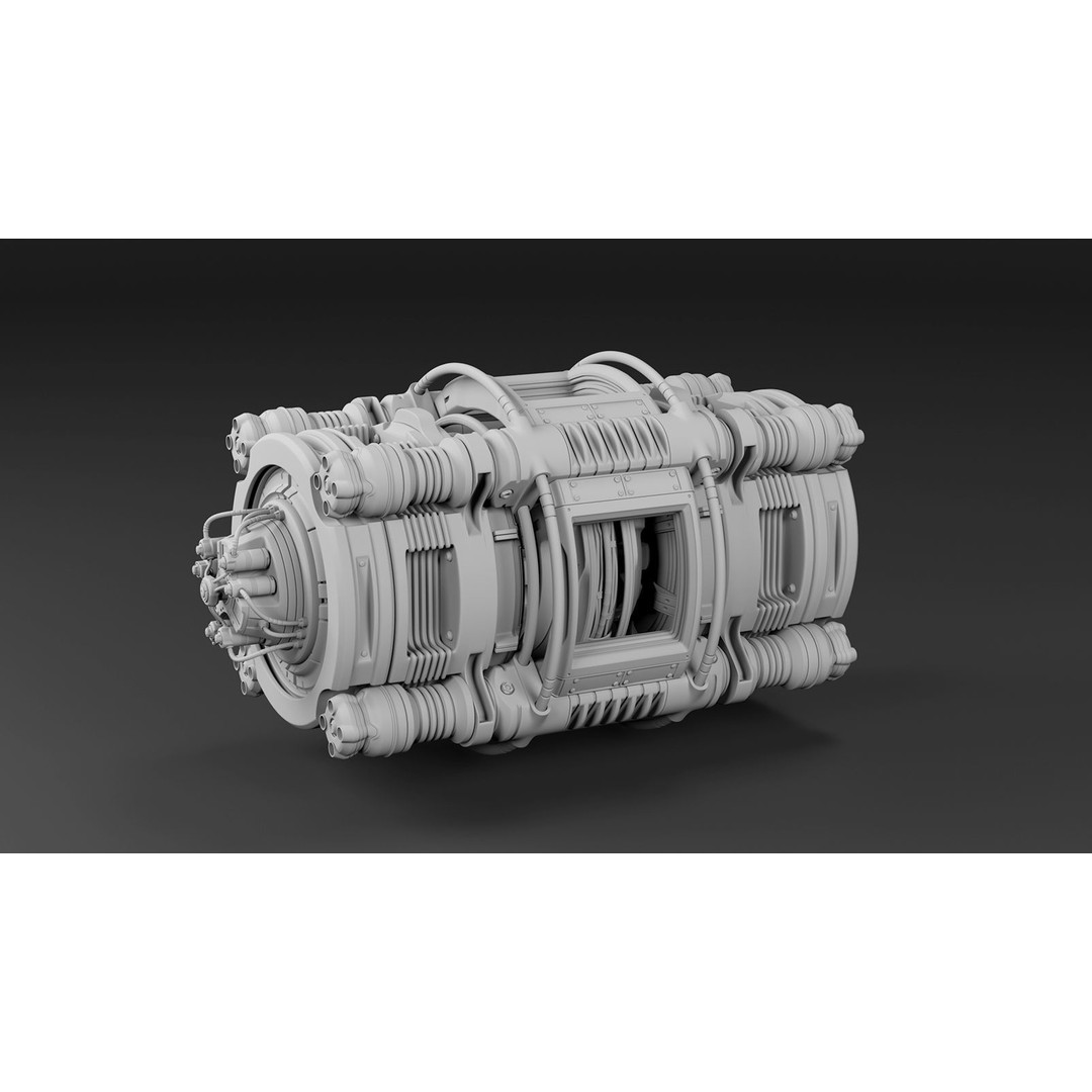 Sci Fi Mega Elements 3D Model – Subdivision Ready Kitbash Pack, FBX/OBJ - View 26