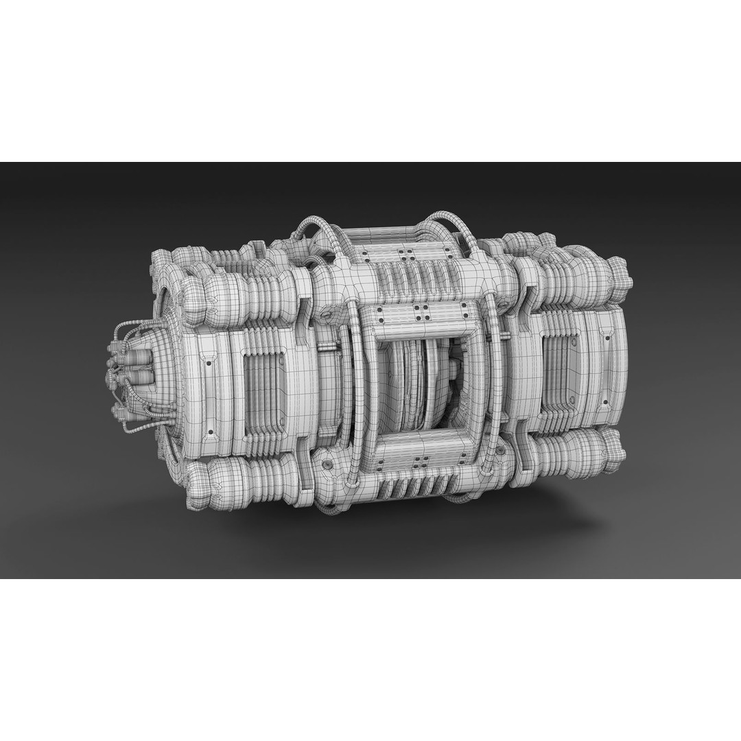 Sci Fi Mega Elements 3D Model – Subdivision Ready Kitbash Pack, FBX/OBJ - View 27