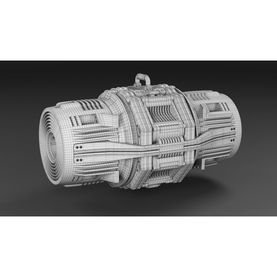 Sci Fi Mega Elements 3D Model – Subdivision Ready Kitbash Pack, FBX/OBJ - View 29