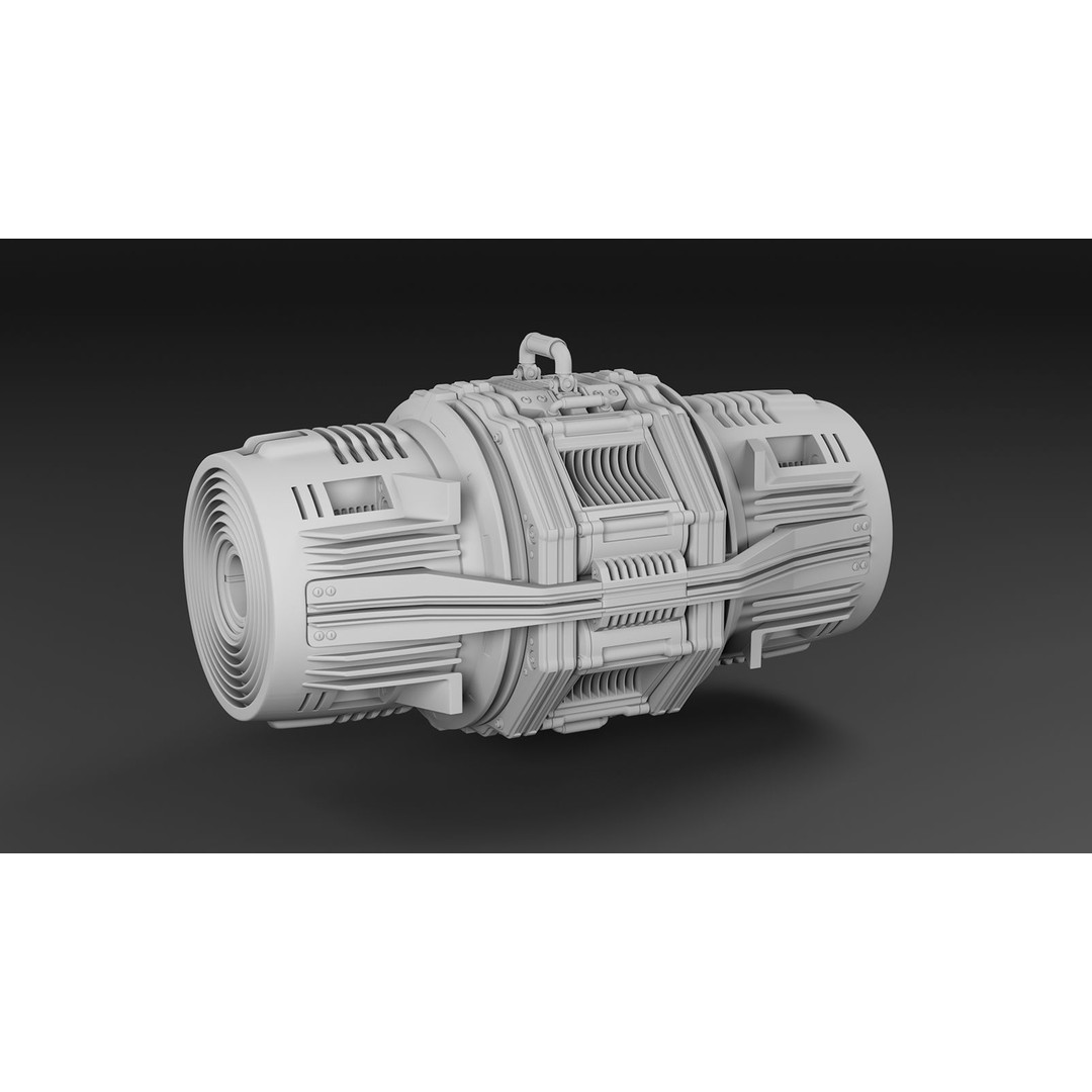 Sci Fi Mega Elements 3D Model – Subdivision Ready Kitbash Pack, FBX/OBJ - View 30