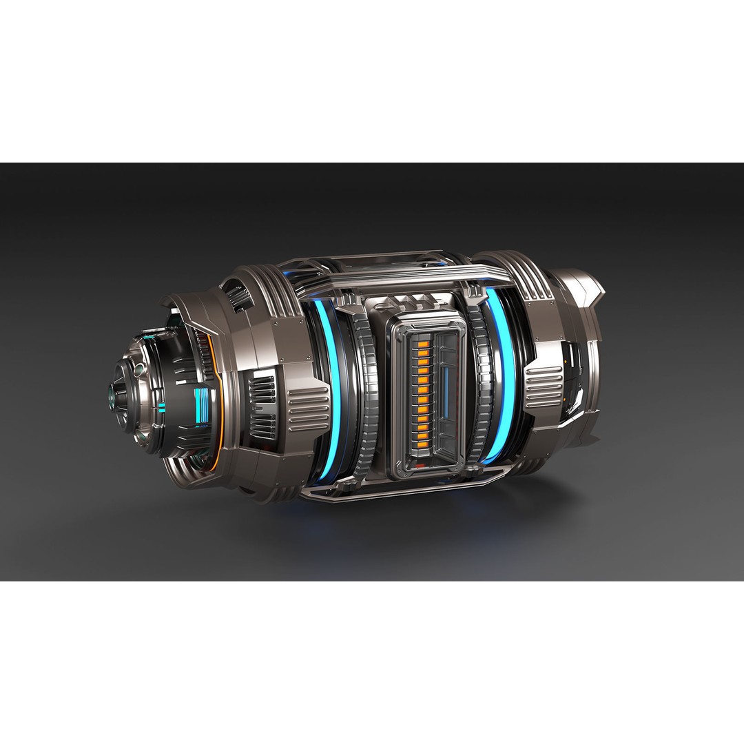 Sci Fi Mega Elements 3D Model – Subdivision Ready Kitbash Pack, FBX/OBJ - View 31
