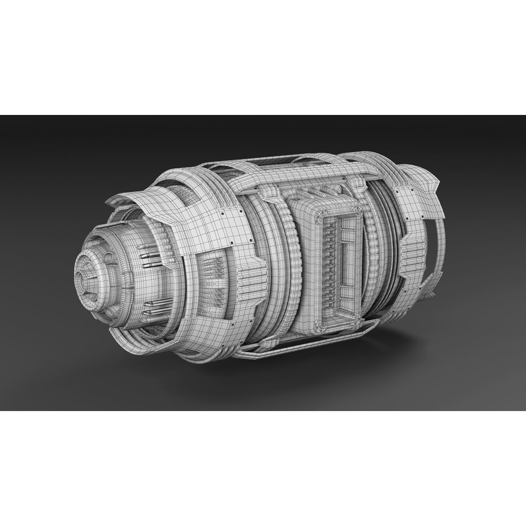 Sci Fi Mega Elements 3D Model – Subdivision Ready Kitbash Pack, FBX/OBJ - View 33