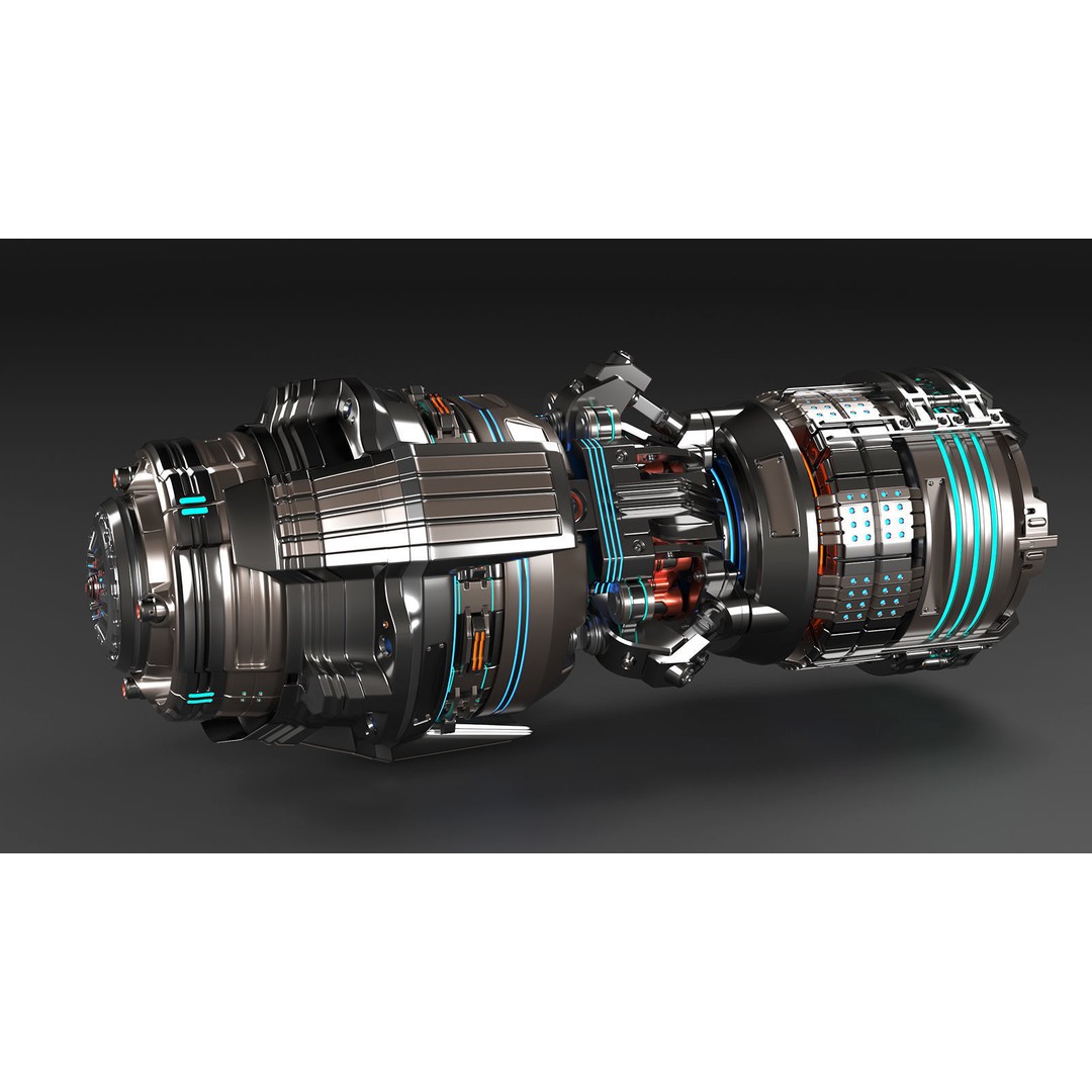 Sci Fi Mega Elements 3D Model – Subdivision Ready Kitbash Pack, FBX/OBJ - View 35