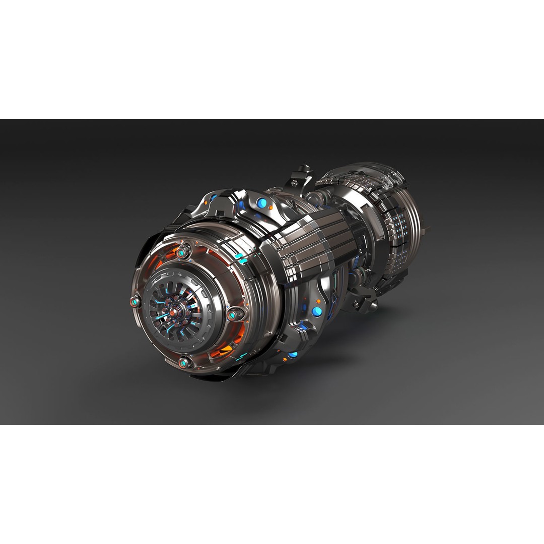 Sci Fi Mega Elements 3D Model – Subdivision Ready Kitbash Pack, FBX/OBJ - View 36