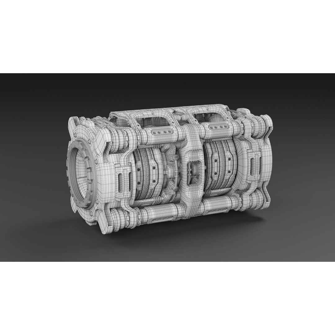 Sci Fi Mega Elements 3D Model – Subdivision Ready Kitbash Pack, FBX/OBJ - View 42