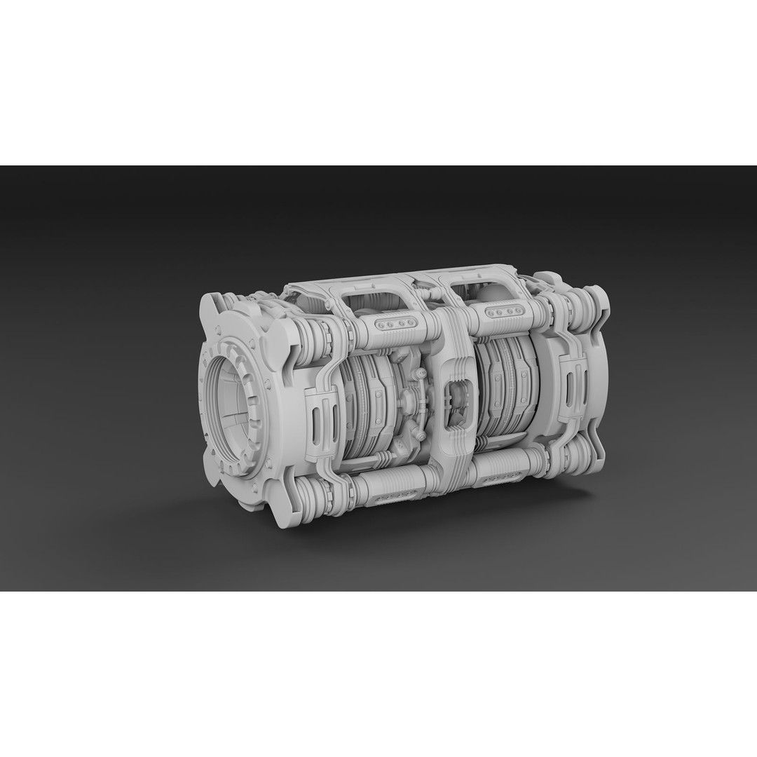 Sci Fi Mega Elements 3D Model – Subdivision Ready Kitbash Pack, FBX/OBJ - View 43