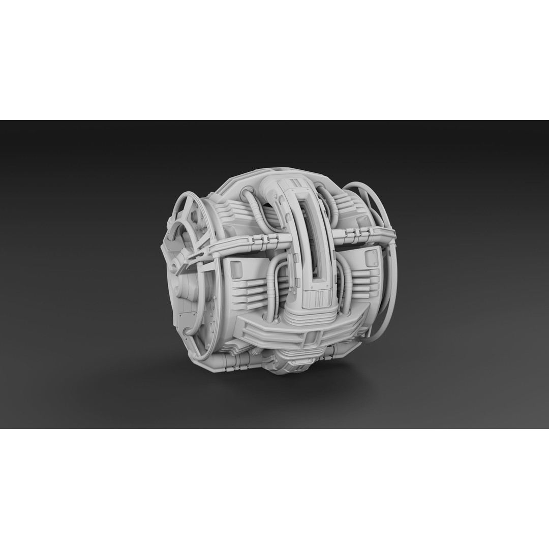 Sci Fi Mega Elements 3D Model – Subdivision Ready Kitbash Pack, FBX/OBJ - View 47