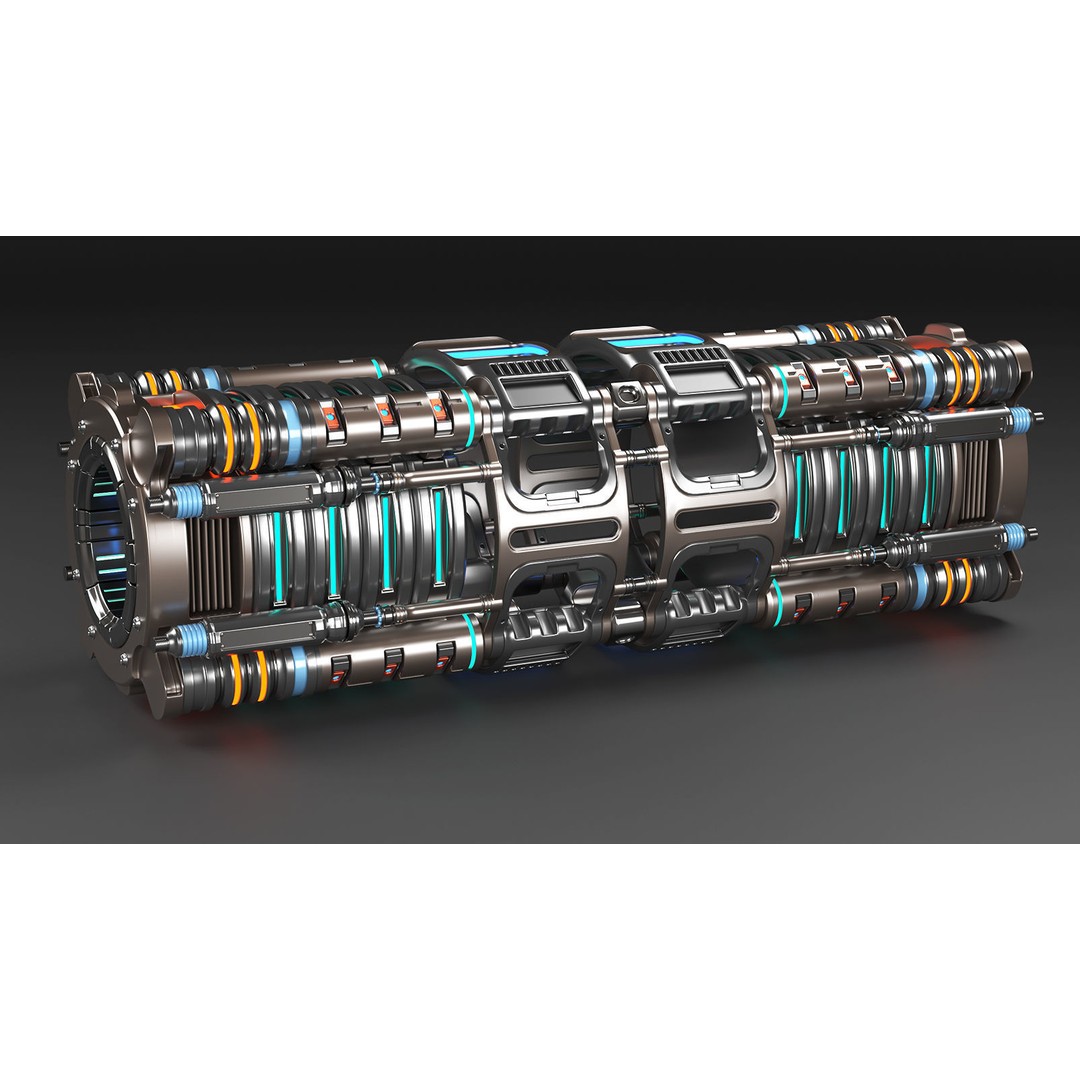 Sci Fi Mega Elements 3D Model – Subdivision Ready Kitbash Pack, FBX/OBJ - View 49