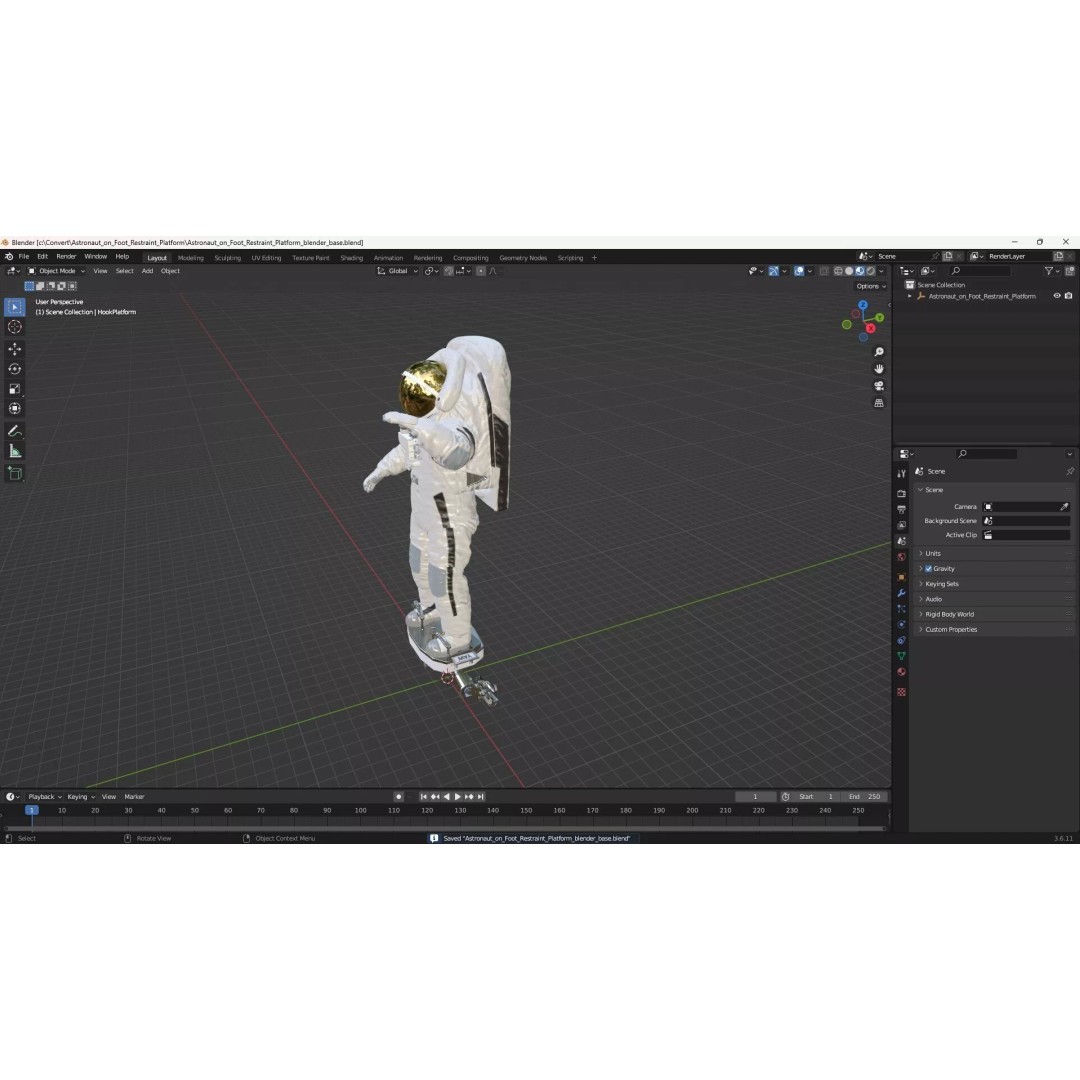 Astronaut 3D Model – Realistic Space Suit with Hover Device, FBX - View 16