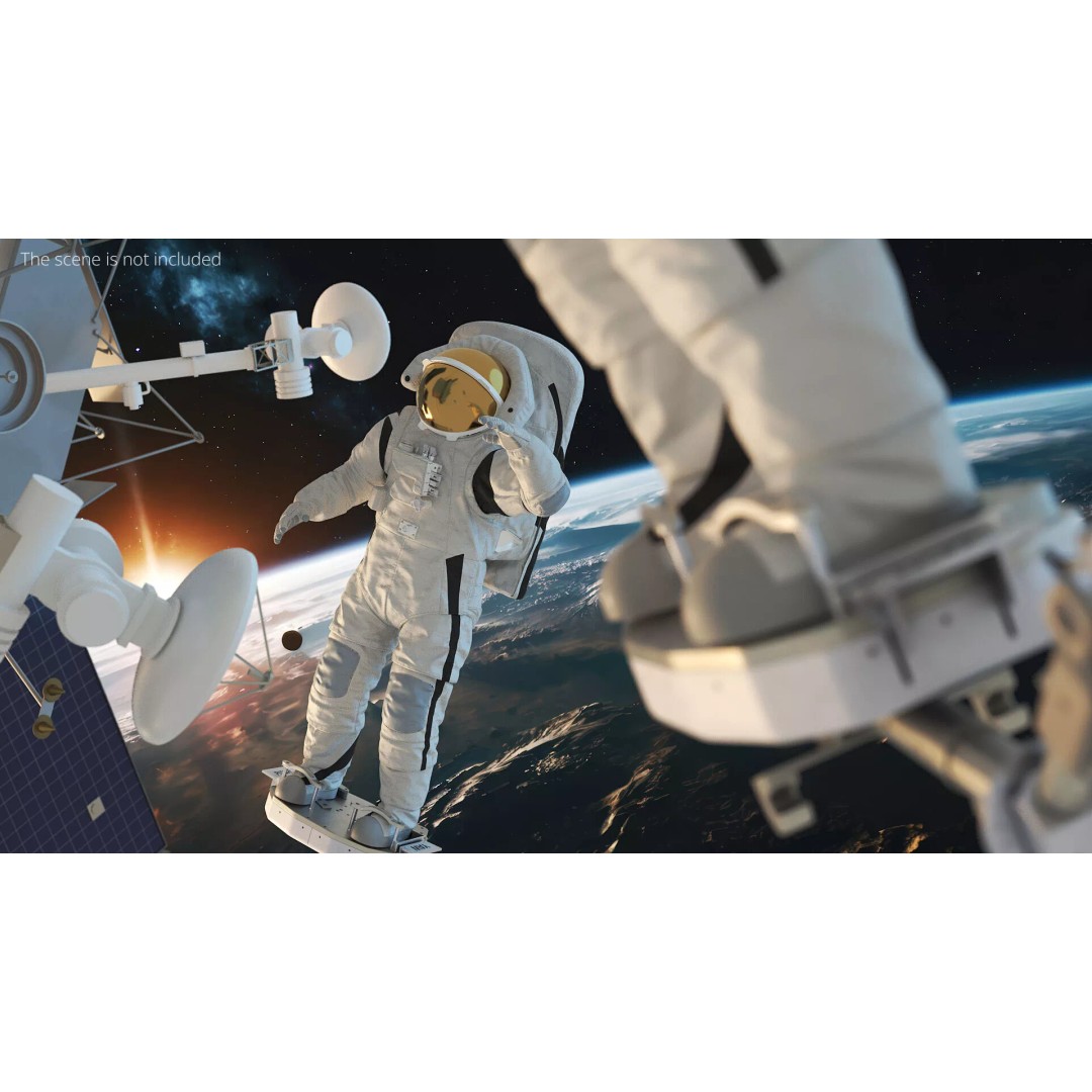 Astronaut 3D Model – Realistic Space Suit with Hover Device, FBX - View 3