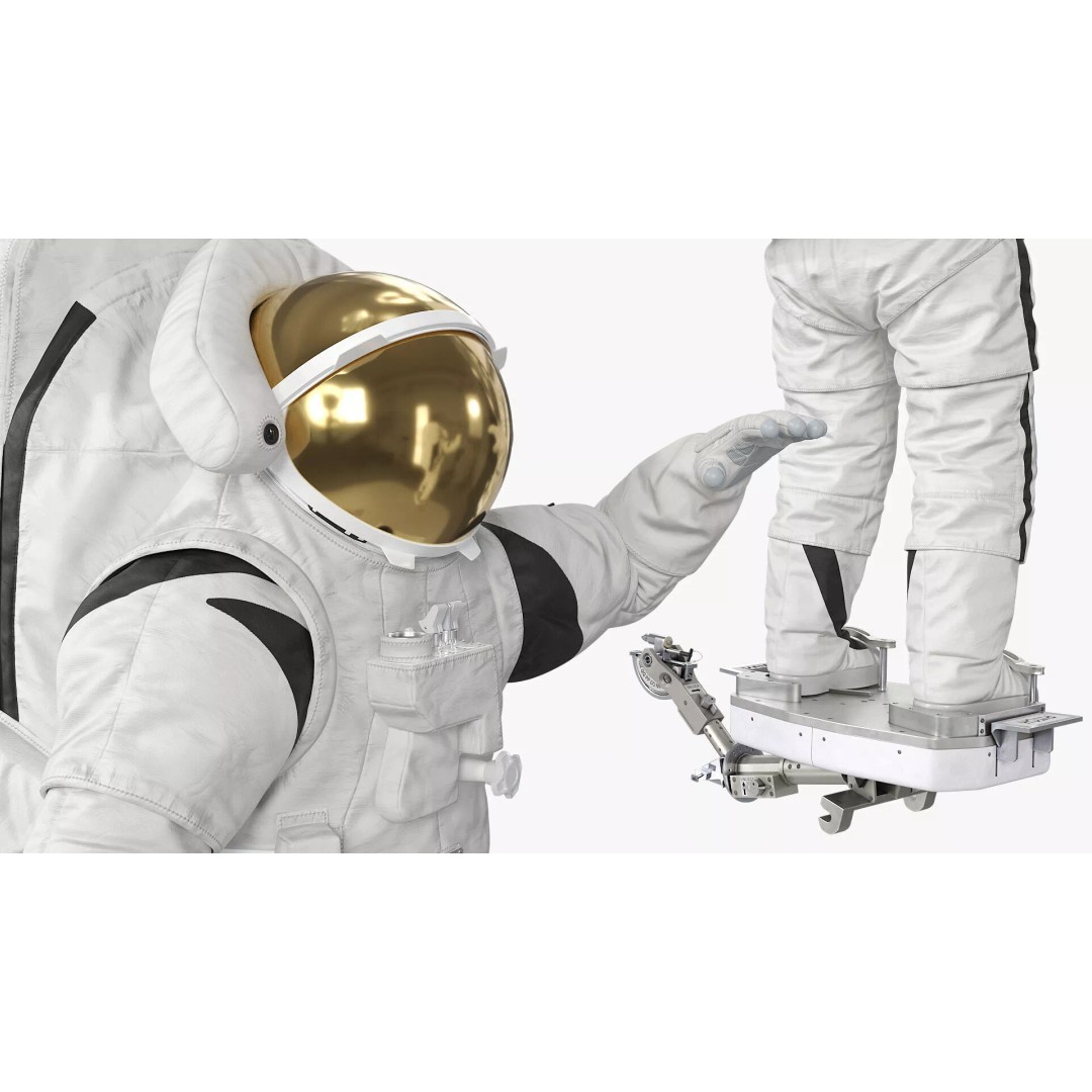 Astronaut 3D Model – Realistic Space Suit with Hover Device, FBX - View 4