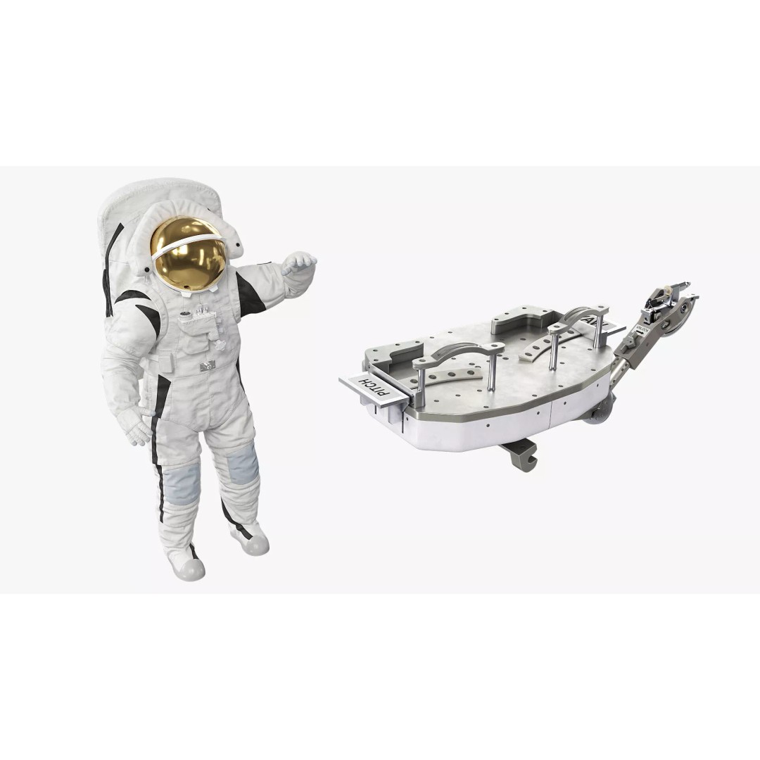 Astronaut 3D Model – Realistic Space Suit with Hover Device, FBX - View 8
