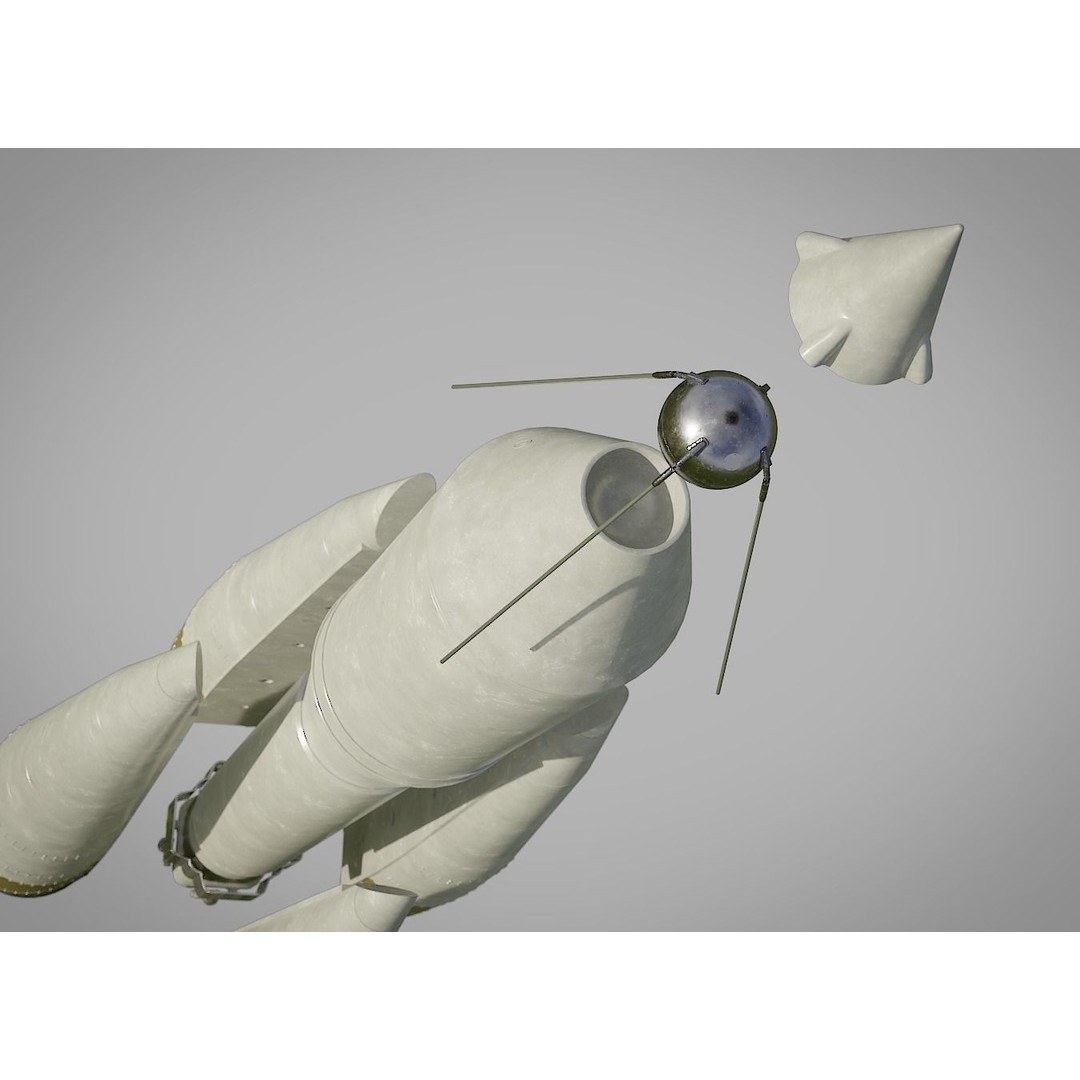 Sputnik-1 3D Model – High Detail Space Asset, Blender & FBX - View 10