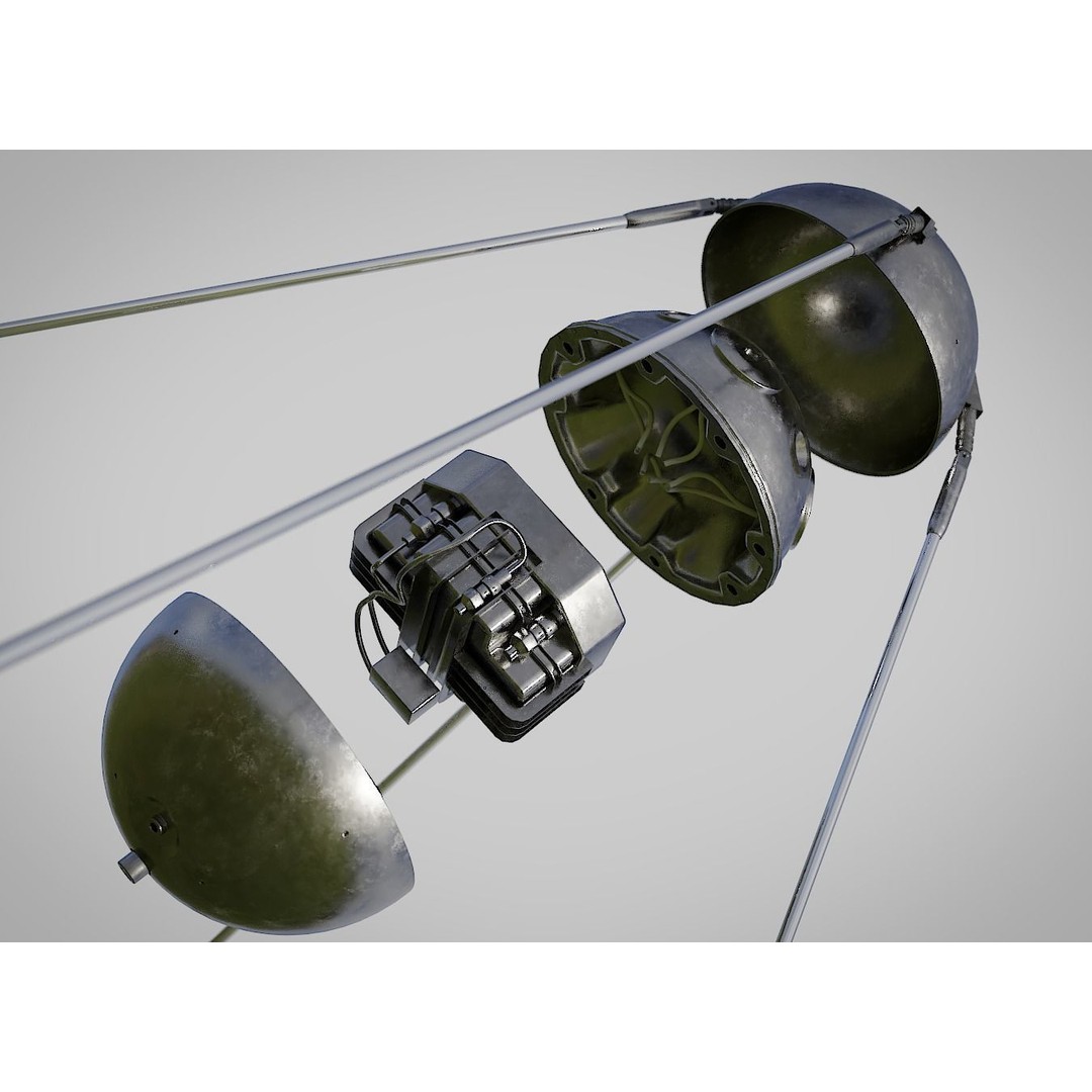 Sputnik-1 3D Model – High Detail Space Asset, Blender & FBX - View 5