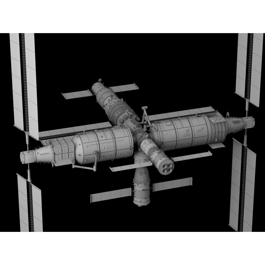 Tiangong Space Station 3D Model – Low Poly Rigged Asset, FBX - View 14
