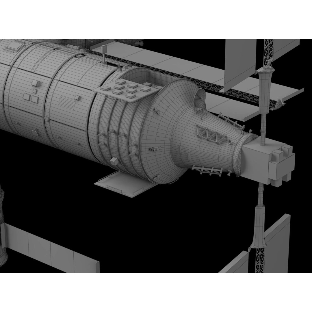 Tiangong Space Station 3D Model – Low Poly Rigged Asset, FBX - View 18