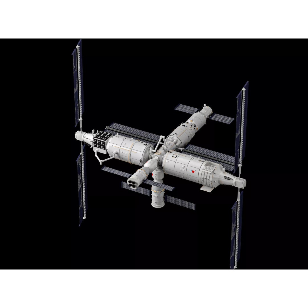 Tiangong Space Station 3D Model – Low Poly Rigged Asset, FBX - View 3