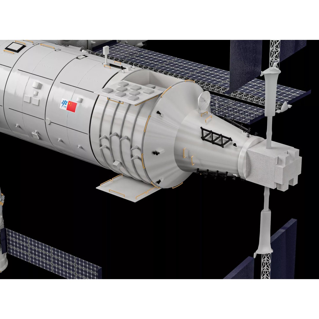 Tiangong Space Station 3D Model – Low Poly Rigged Asset, FBX - View 8