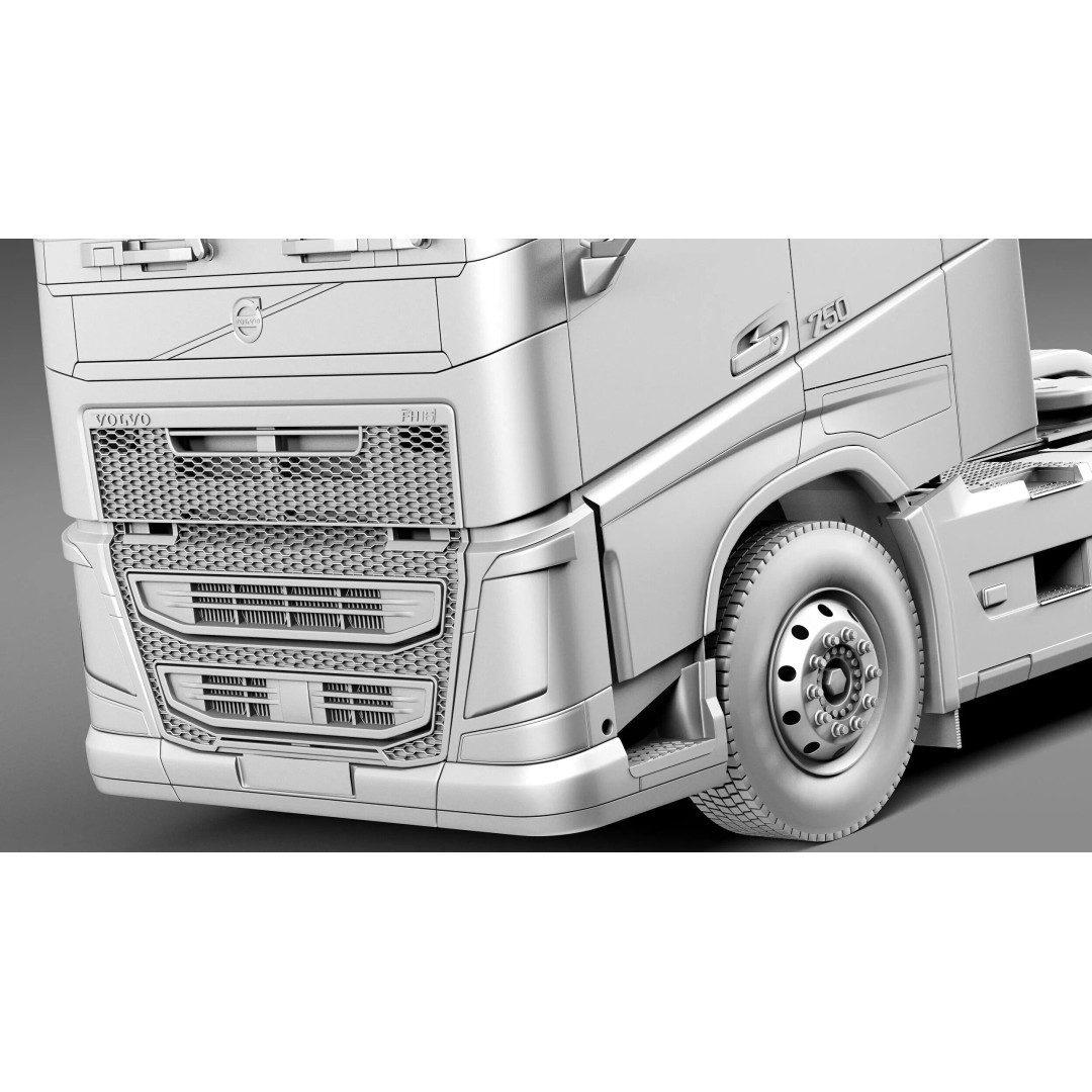 Volvo FH16 Globetrotter 2013 3D Model – High Poly Vehicle Asset, FBX, OBJ - View 12