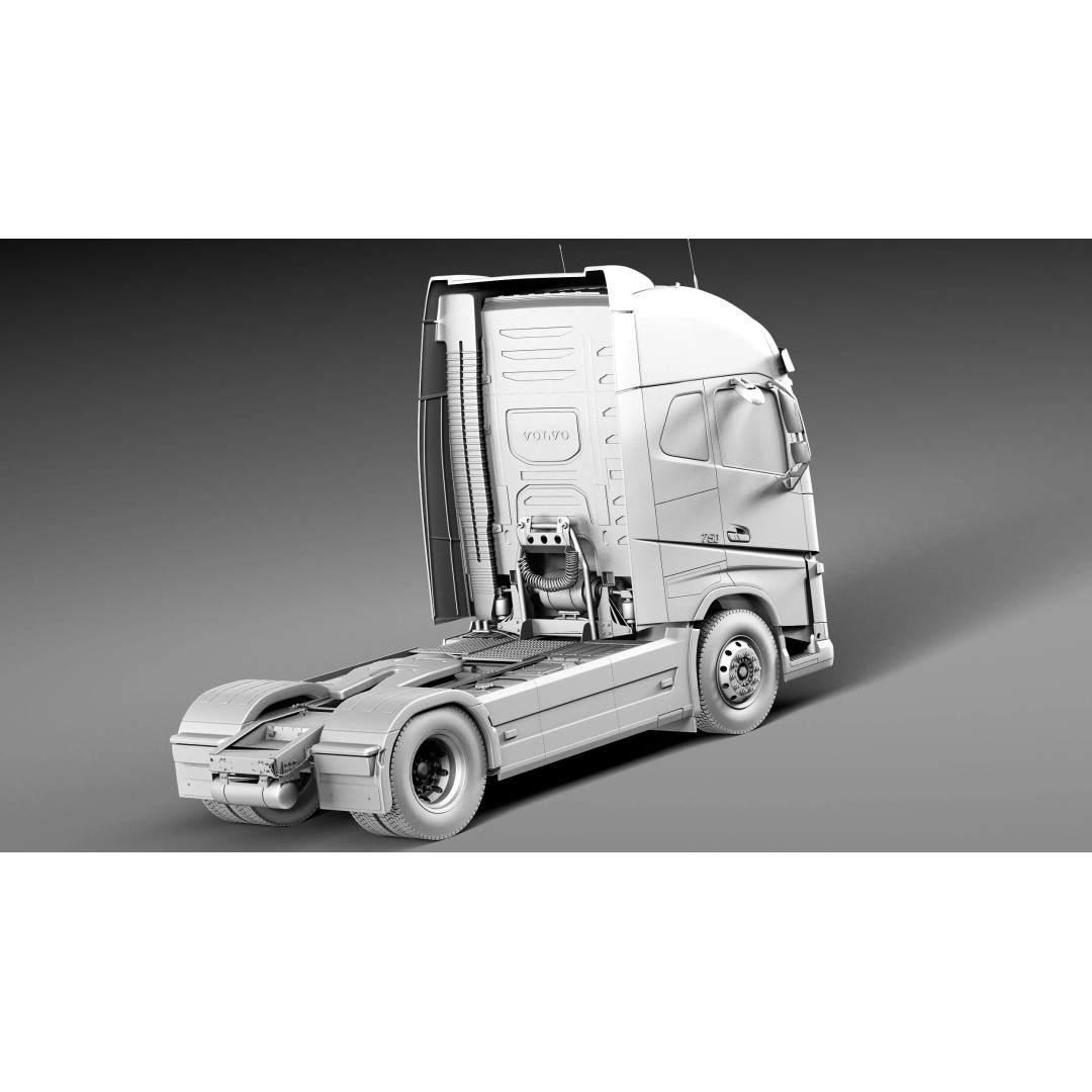 Volvo FH16 Globetrotter 2013 3D Model – High Poly Vehicle Asset, FBX, OBJ - View 14