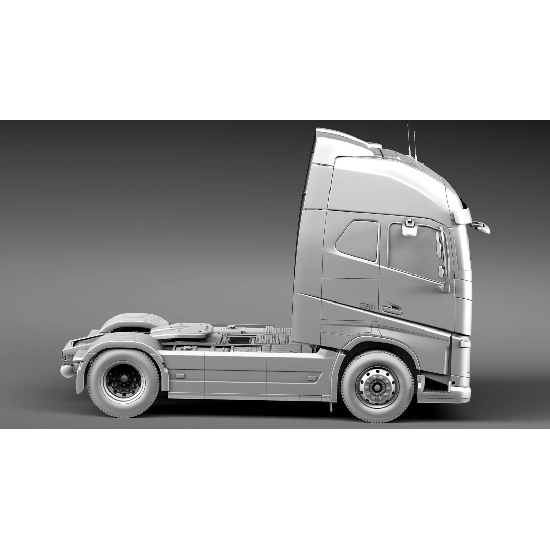 Volvo FH16 Globetrotter 2013 3D Model – High Poly Vehicle Asset, FBX, OBJ - View 16