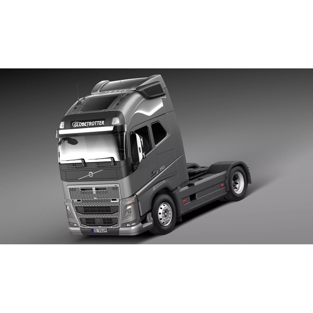 Volvo FH16 Globetrotter 2013 3D Model – High Poly Vehicle Asset, FBX, OBJ - View 2