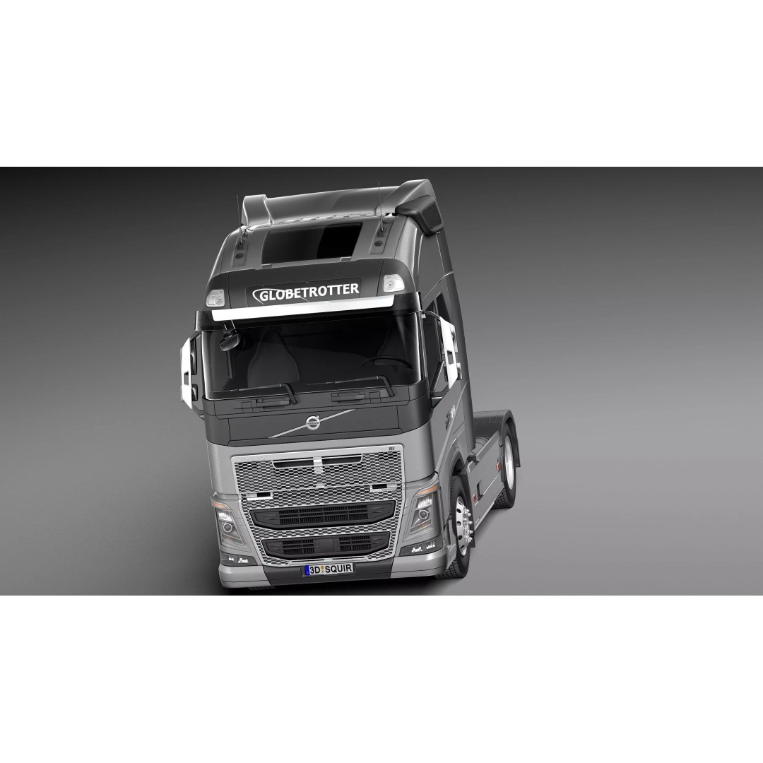 Volvo FH16 Globetrotter 2013 3D Model – High Poly Vehicle Asset, FBX, OBJ - View 3