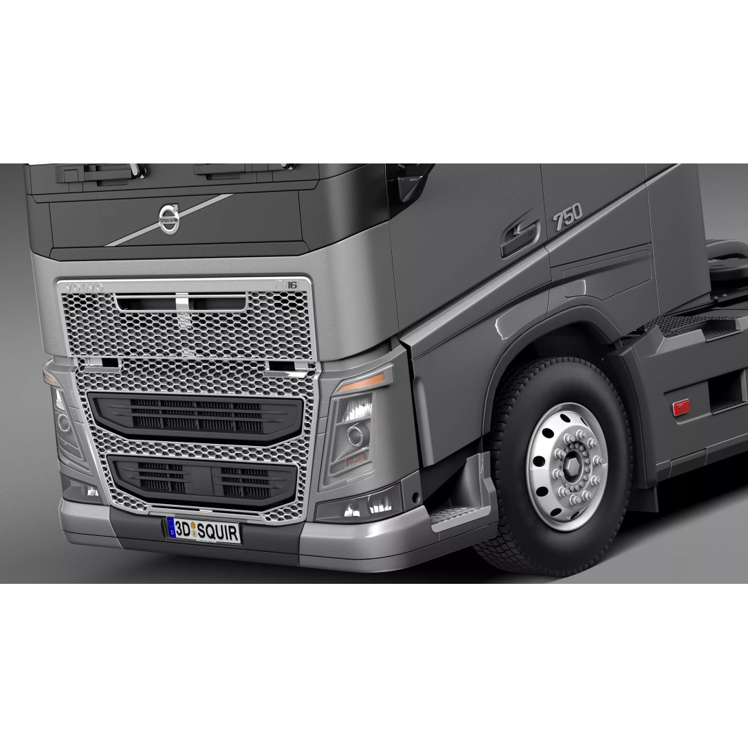 Volvo FH16 Globetrotter 2013 3D Model – High Poly Vehicle Asset, FBX, OBJ - View 4