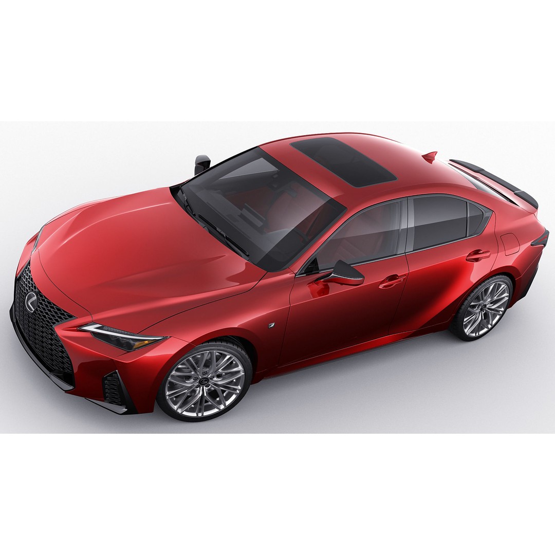 Lexus IS500 F-Sport Performance 2022 3D Model – Detailed Car Asset, FBX, Blender - View 10