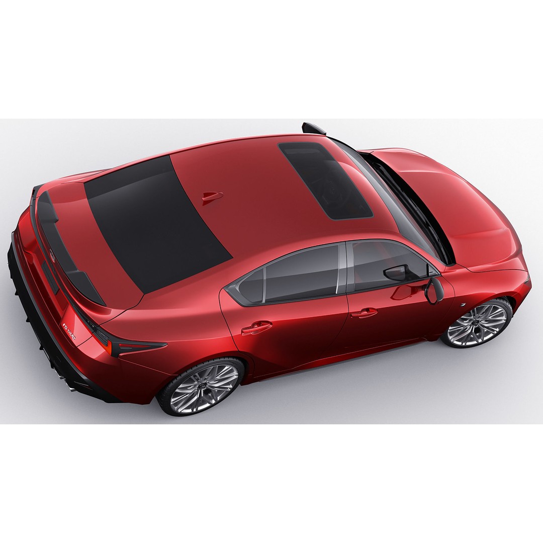 Lexus IS500 F-Sport Performance 2022 3D Model – Detailed Car Asset, FBX, Blender - View 11