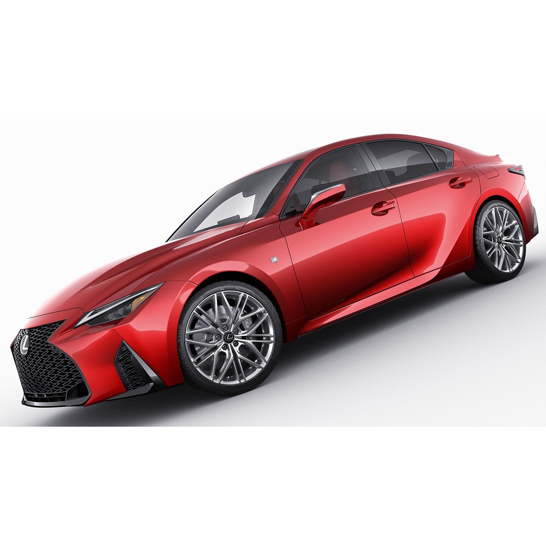 Lexus IS500 F-Sport Performance 2022 3D Model – Detailed Car Asset, FBX, Blender - View 12