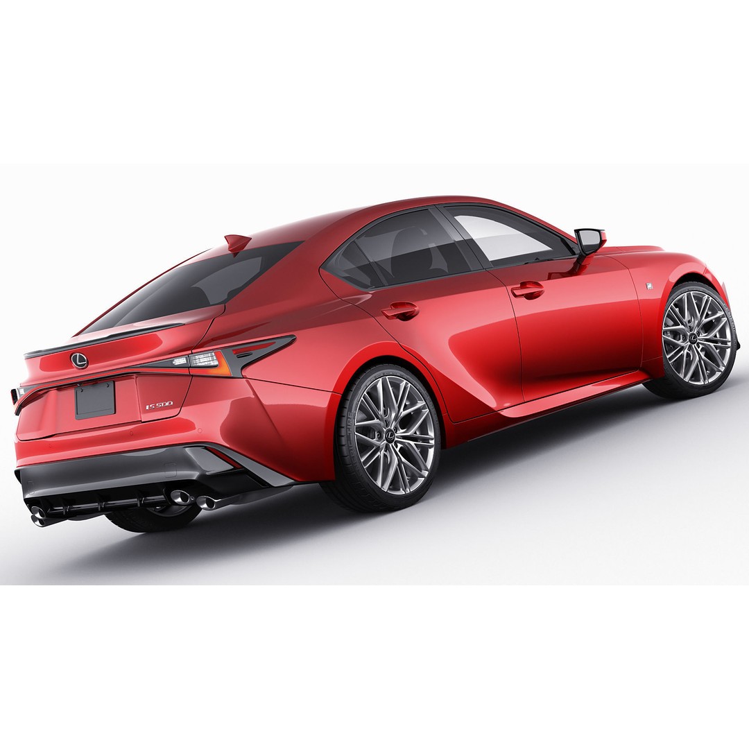 Lexus IS500 F-Sport Performance 2022 3D Model – Detailed Car Asset, FBX, Blender - View 13
