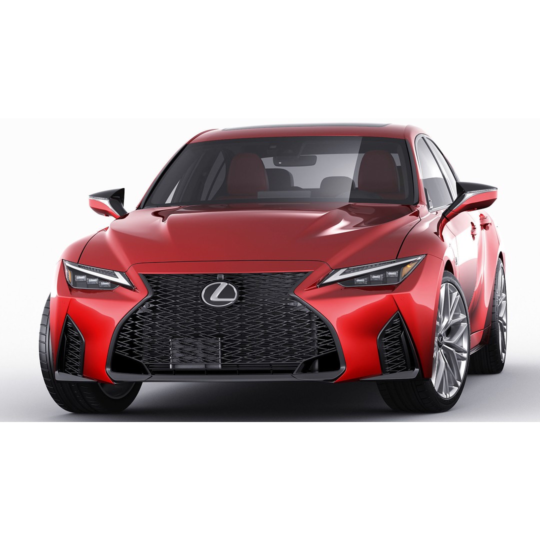 Lexus IS500 F-Sport Performance 2022 3D Model – Detailed Car Asset, FBX, Blender - View 16