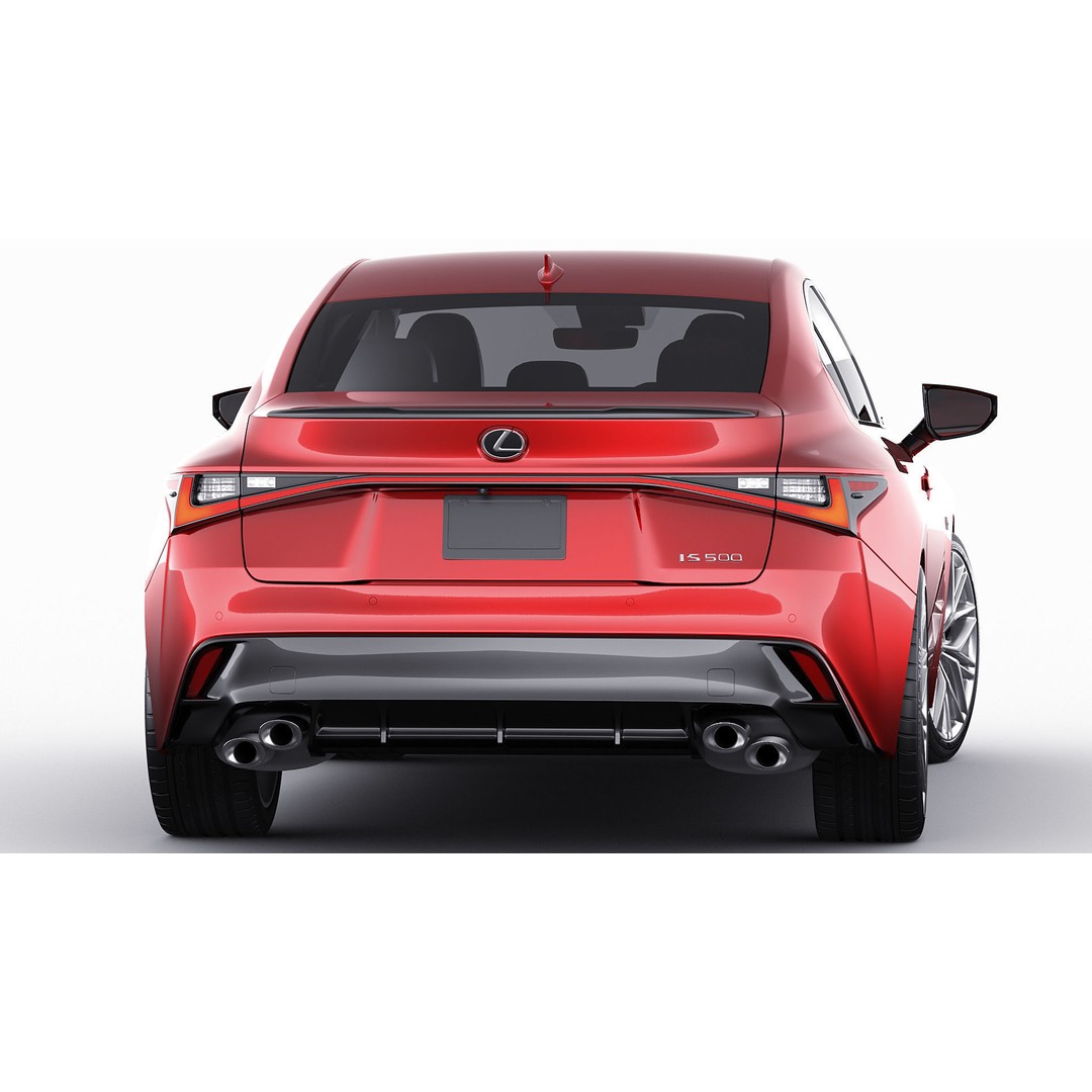 Lexus IS500 F-Sport Performance 2022 3D Model – Detailed Car Asset, FBX, Blender - View 17